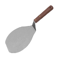 Лопатка для пиццы;сталь;,L=33,5/18,B=16,5см;металлич.,коричнев.