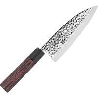 Нож кухонный «Нара» односторонняя заточка;сталь нерж.,дерево;,L=285/150,B=49мм;металлич.,тем.дерево